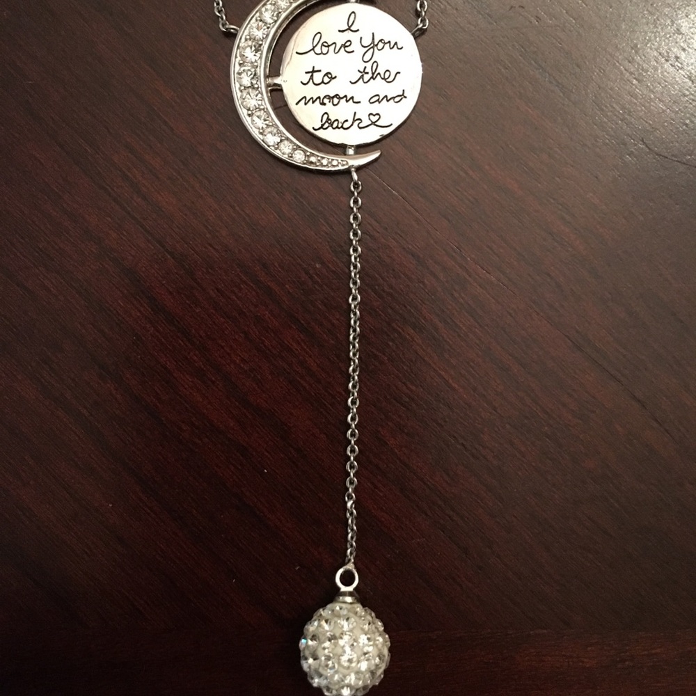 🔥FINAL SALE🔥 Silver Y necklace with Pave ball